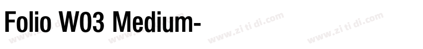 Folio W03 Medium字体转换